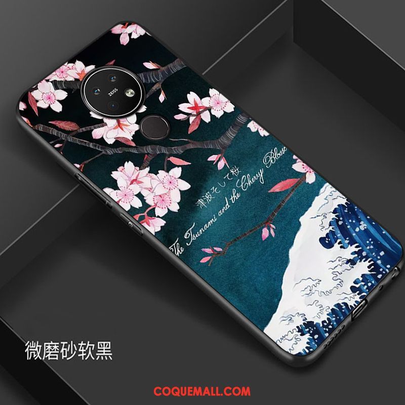 Étui Nokia 7.2 Rose Protection Incassable, Coque Nokia 7.2 Créatif Vent