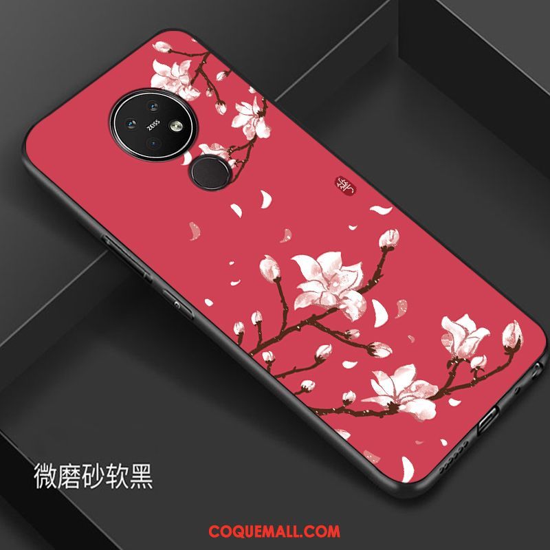 Étui Nokia 7.2 Rose Protection Incassable, Coque Nokia 7.2 Créatif Vent