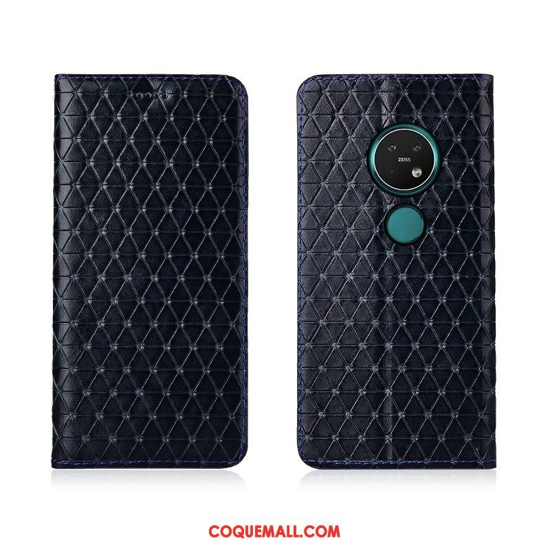 Étui Nokia 7.2 Téléphone Portable En Cuir Plaid, Coque Nokia 7.2 Haute Protection Braun