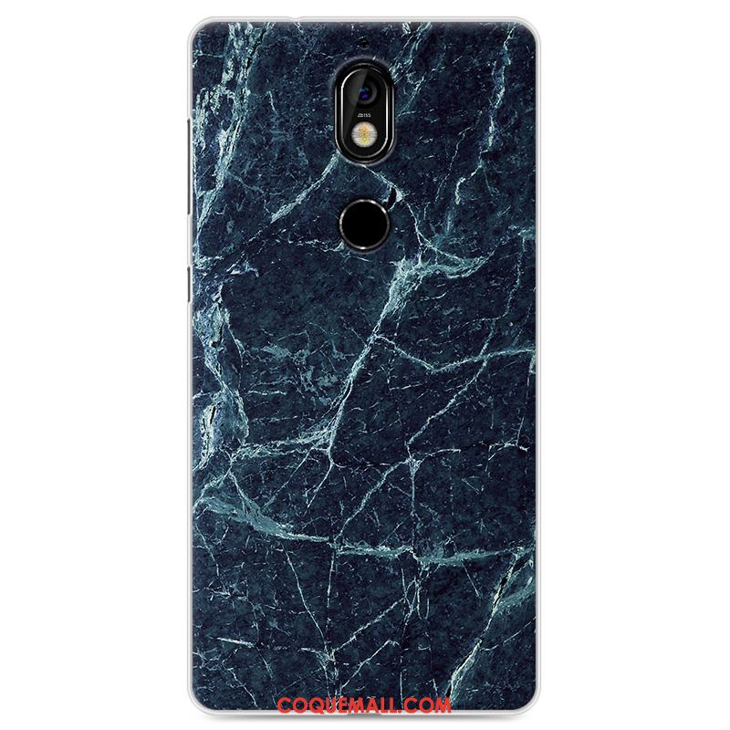 Étui Nokia 7 Personnalité Protection Bleu, Coque Nokia 7 Fluide Doux Téléphone Portable