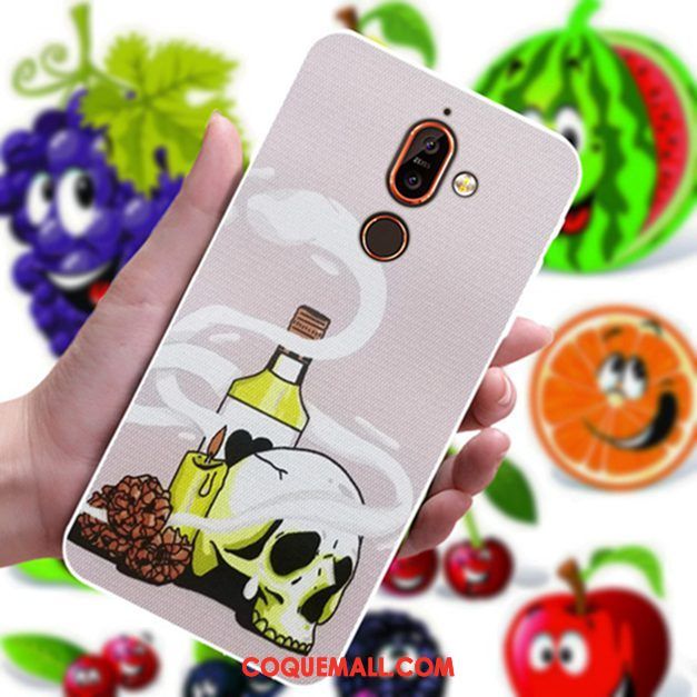 Étui Nokia 7 Plus Amoureux Personnalisé Motif, Coque Nokia 7 Plus Fleur Téléphone Portable