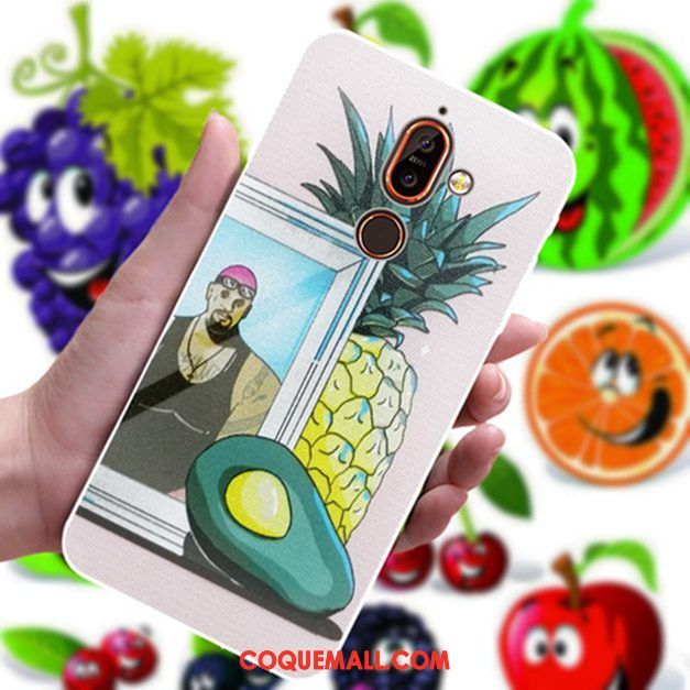 Étui Nokia 7 Plus Amoureux Personnalisé Motif, Coque Nokia 7 Plus Fleur Téléphone Portable