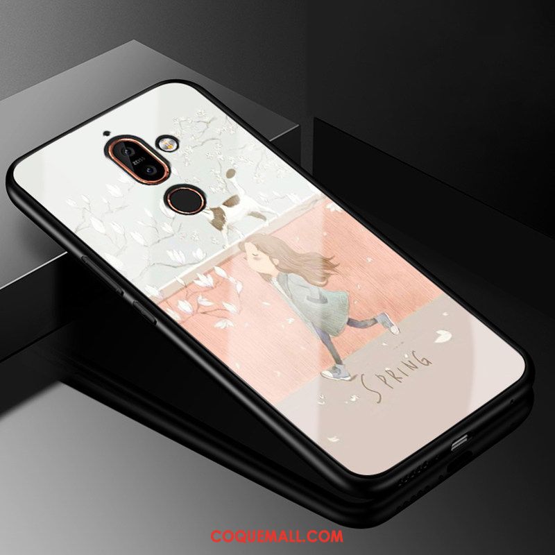 Étui Nokia 7 Plus Art Bleu Marin Téléphone Portable, Coque Nokia 7 Plus Drôle Mode