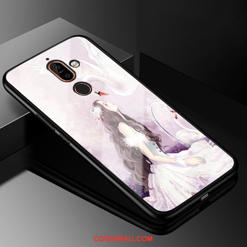 Étui Nokia 7 Plus Art Bleu Marin Téléphone Portable, Coque Nokia 7 Plus Drôle Mode