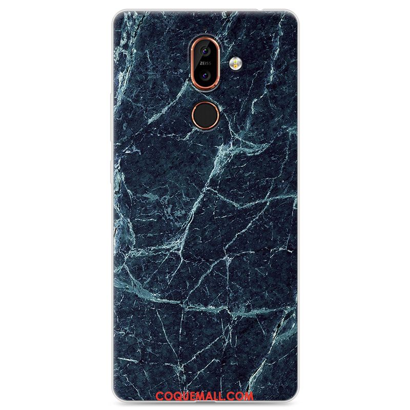 Étui Nokia 7 Plus Bois Simple Créatif, Coque Nokia 7 Plus Téléphone Portable Fluide Doux Braun