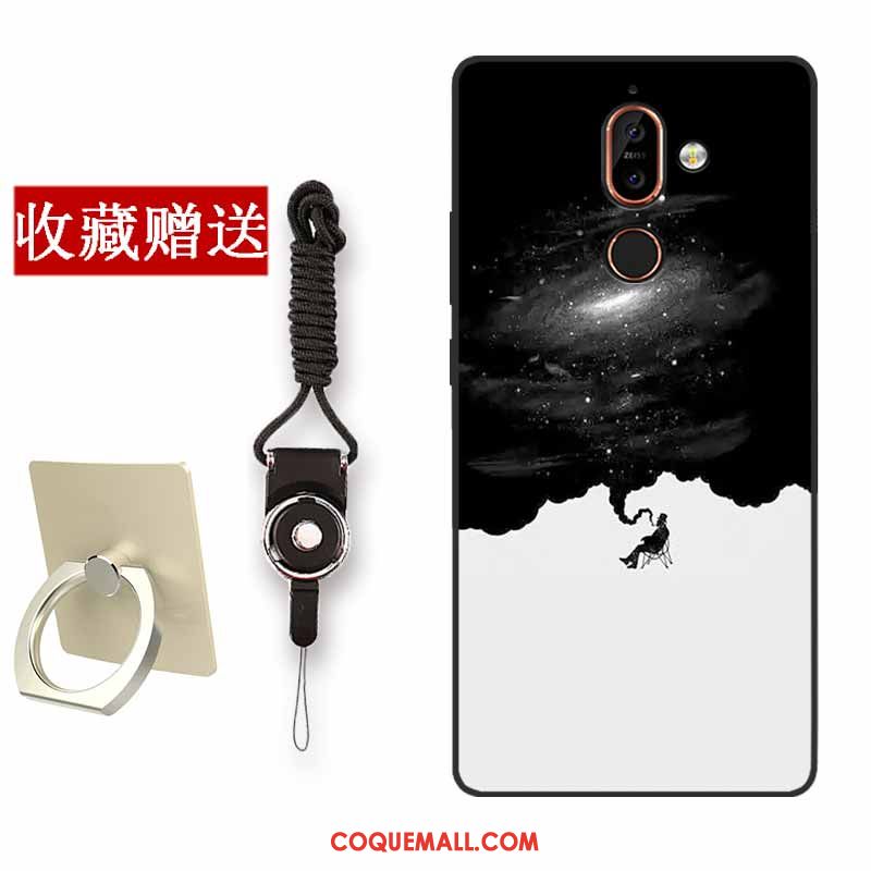 Étui Nokia 7 Plus Créatif Protection Tendance, Coque Nokia 7 Plus Violet Téléphone Portable