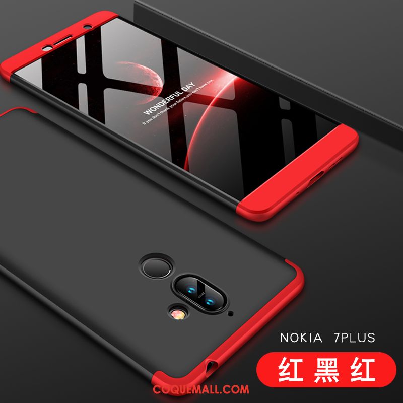 Étui Nokia 7 Plus Créatif Tout Compris Délavé En Daim, Coque Nokia 7 Plus Ornements Suspendus Téléphone Portable