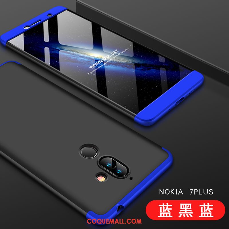 Étui Nokia 7 Plus Créatif Tout Compris Délavé En Daim, Coque Nokia 7 Plus Ornements Suspendus Téléphone Portable