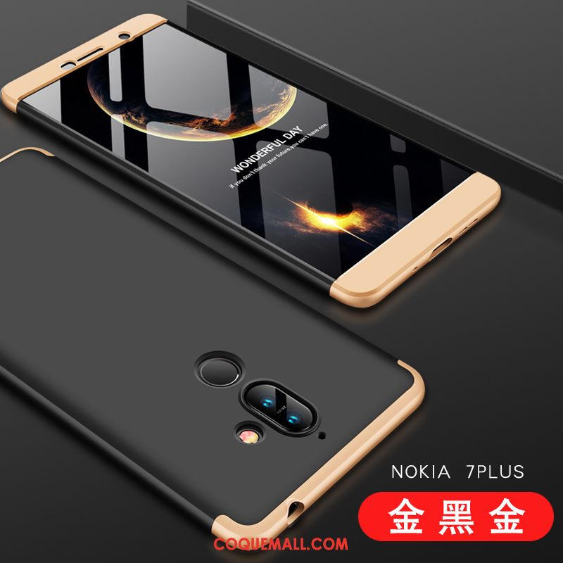 Étui Nokia 7 Plus Créatif Tout Compris Délavé En Daim, Coque Nokia 7 Plus Ornements Suspendus Téléphone Portable