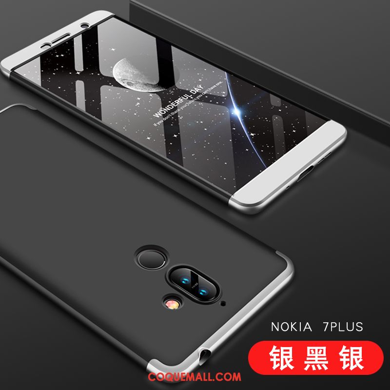 Étui Nokia 7 Plus Créatif Tout Compris Délavé En Daim, Coque Nokia 7 Plus Ornements Suspendus Téléphone Portable