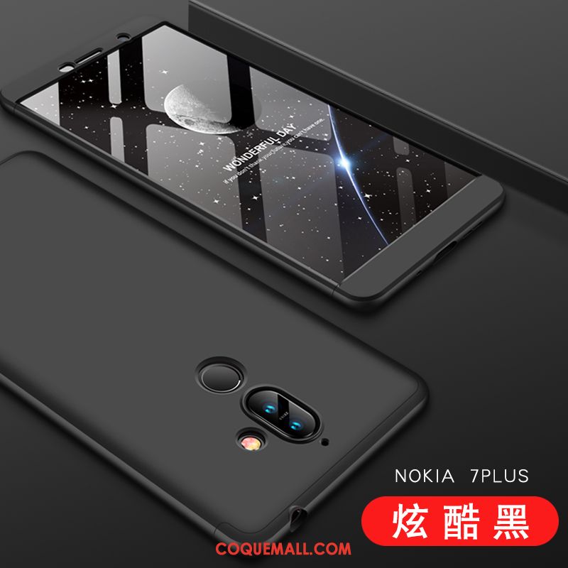 Étui Nokia 7 Plus Créatif Tout Compris Délavé En Daim, Coque Nokia 7 Plus Ornements Suspendus Téléphone Portable