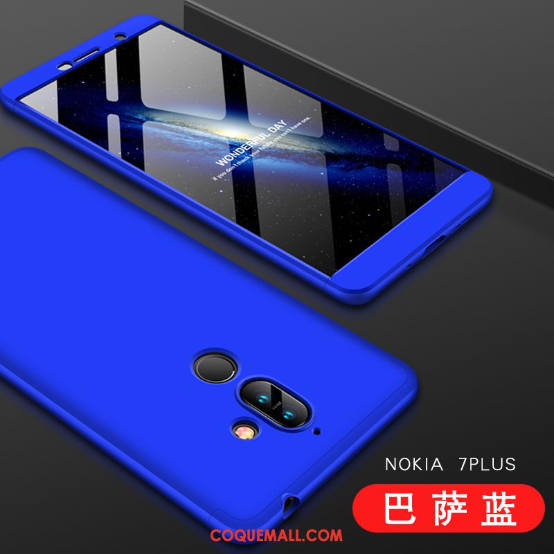 Étui Nokia 7 Plus Créatif Tout Compris Délavé En Daim, Coque Nokia 7 Plus Ornements Suspendus Téléphone Portable