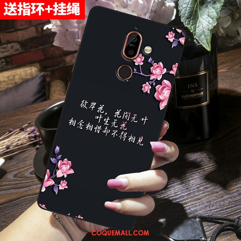 Étui Nokia 7 Plus Dessin Animé Protection Marque De Tendance, Coque Nokia 7 Plus Rose Fluide Doux