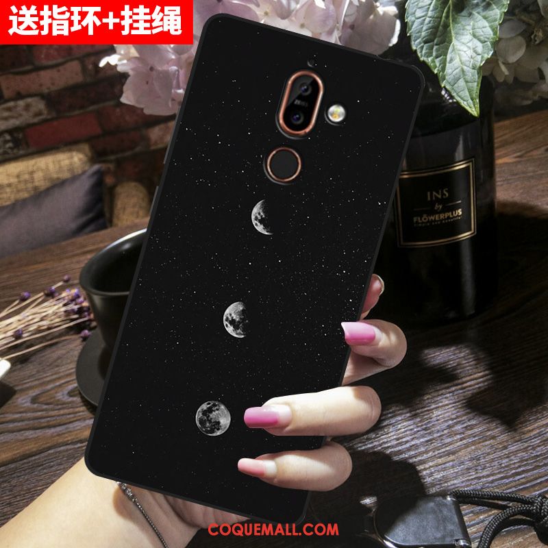 Étui Nokia 7 Plus Dessin Animé Protection Marque De Tendance, Coque Nokia 7 Plus Rose Fluide Doux