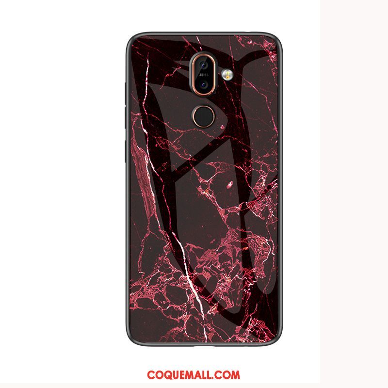 Étui Nokia 7 Plus Grand Modèle Fleurie Vert, Coque Nokia 7 Plus Amoureux Incassable