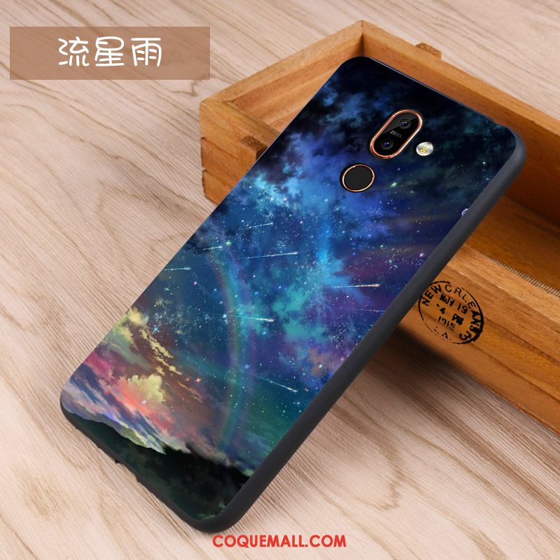 Étui Nokia 7 Plus Incassable Bleu Protection, Coque Nokia 7 Plus Téléphone Portable Tout Compris
