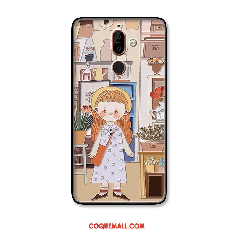 Étui Nokia 7 Plus Incassable Silicone Téléphone Portable, Coque Nokia 7 Plus Dessin Animé Tendance