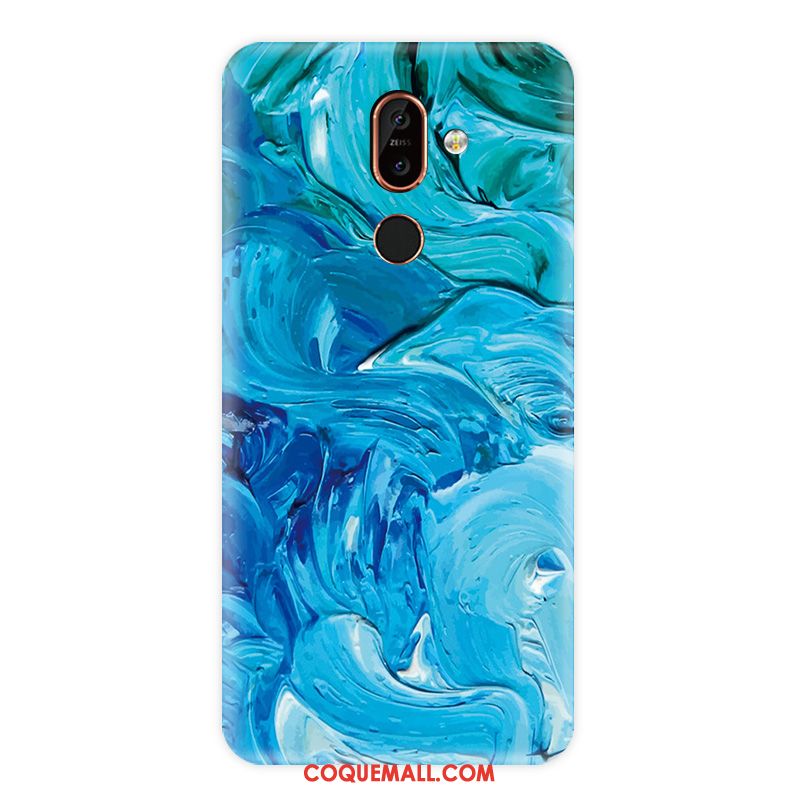 Étui Nokia 7 Plus Incassable Téléphone Portable Délavé En Daim, Coque Nokia 7 Plus Couleur Nouveau