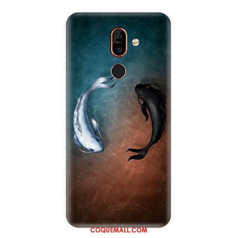 Étui Nokia 7 Plus Incassable Téléphone Portable Délavé En Daim, Coque Nokia 7 Plus Couleur Nouveau