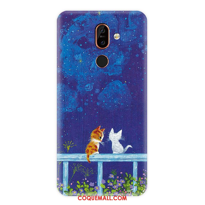 Étui Nokia 7 Plus Incassable Téléphone Portable Délavé En Daim, Coque Nokia 7 Plus Couleur Nouveau