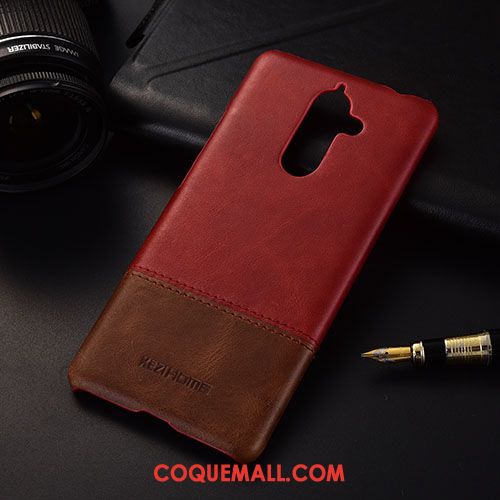 Étui Nokia 7 Plus Luxe Cuir Cuir Véritable, Coque Nokia 7 Plus Cuir Haut Protection