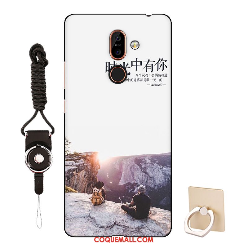 Étui Nokia 7 Plus Personnalisé Dessin Animé Téléphone Portable, Coque Nokia 7 Plus Modèle Rose