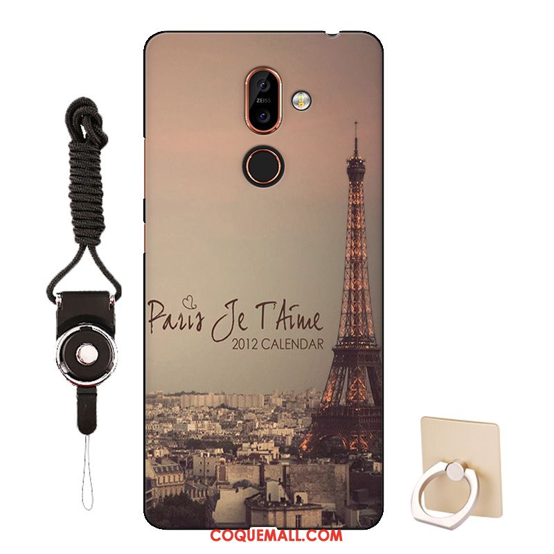 Étui Nokia 7 Plus Personnalisé Dessin Animé Téléphone Portable, Coque Nokia 7 Plus Modèle Rose