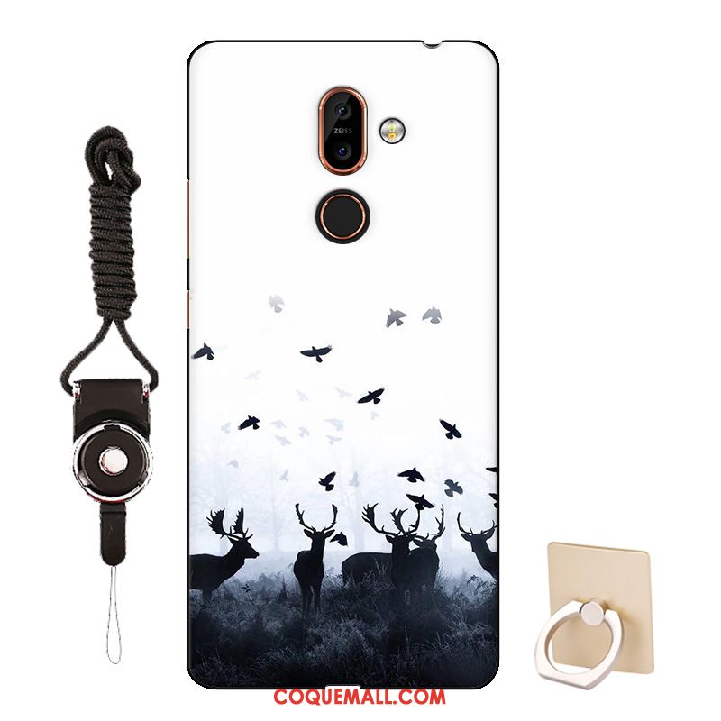 Étui Nokia 7 Plus Personnalisé Dessin Animé Téléphone Portable, Coque Nokia 7 Plus Modèle Rose