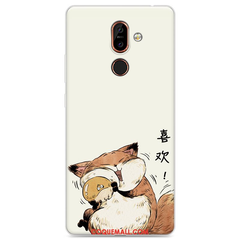 Étui Nokia 7 Plus Protection Dessin Animé Drôle, Coque Nokia 7 Plus Jaune Incassable