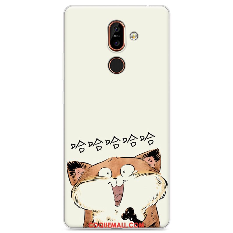 Étui Nokia 7 Plus Protection Dessin Animé Drôle, Coque Nokia 7 Plus Jaune Incassable