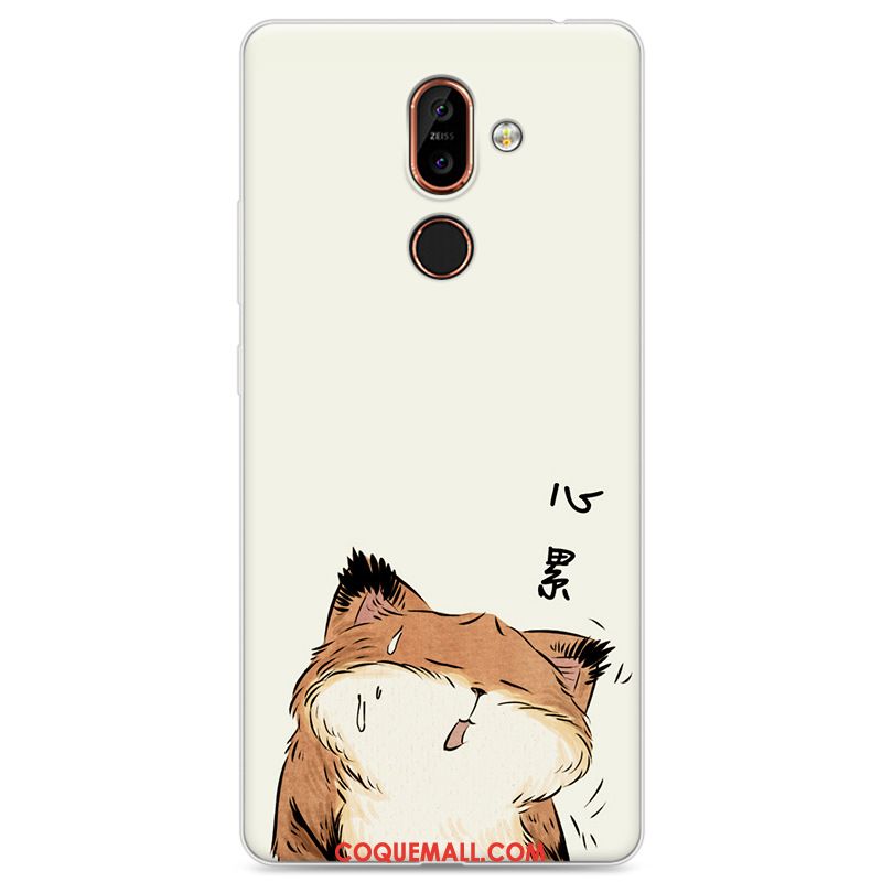 Étui Nokia 7 Plus Protection Dessin Animé Drôle, Coque Nokia 7 Plus Jaune Incassable