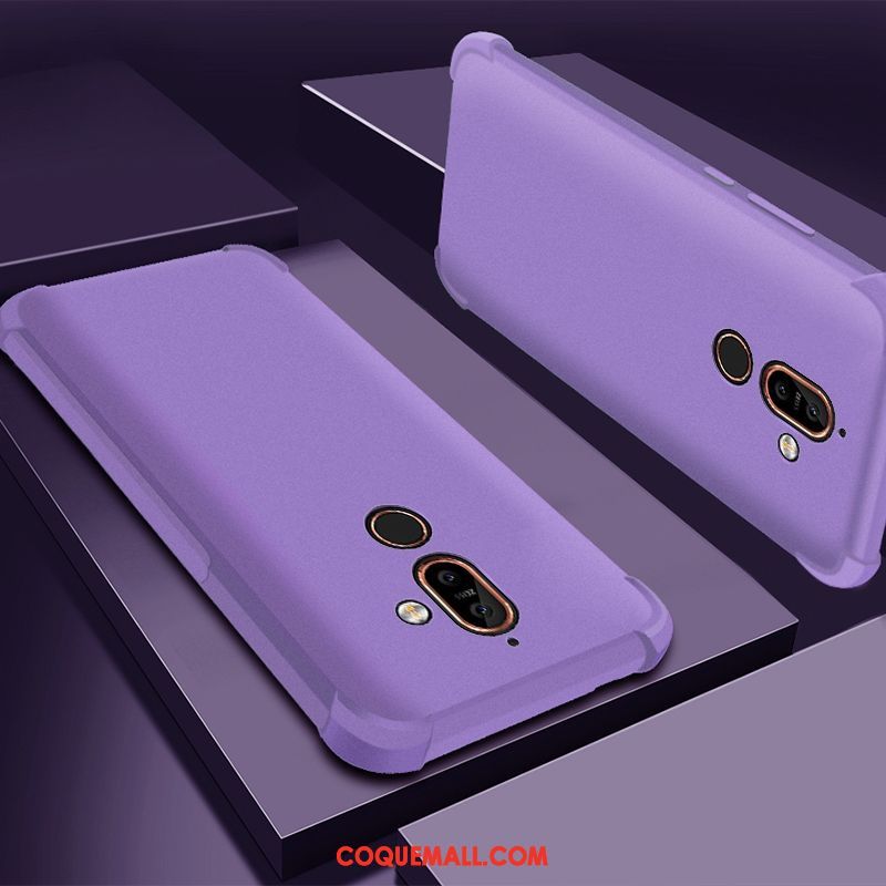 Étui Nokia 7 Plus Protection Incassable Violet, Coque Nokia 7 Plus Tout Compris Téléphone Portable