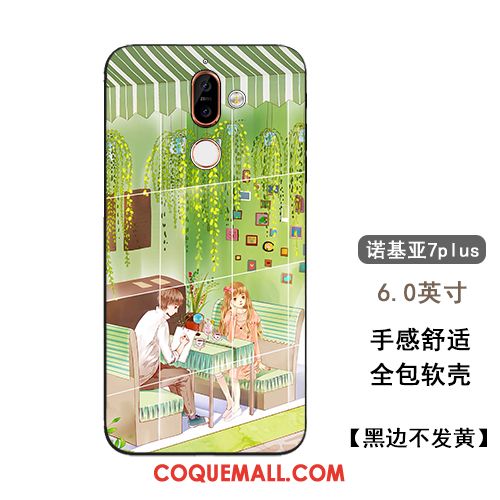 Étui Nokia 7 Plus Protection Personnalité Téléphone Portable, Coque Nokia 7 Plus Vert