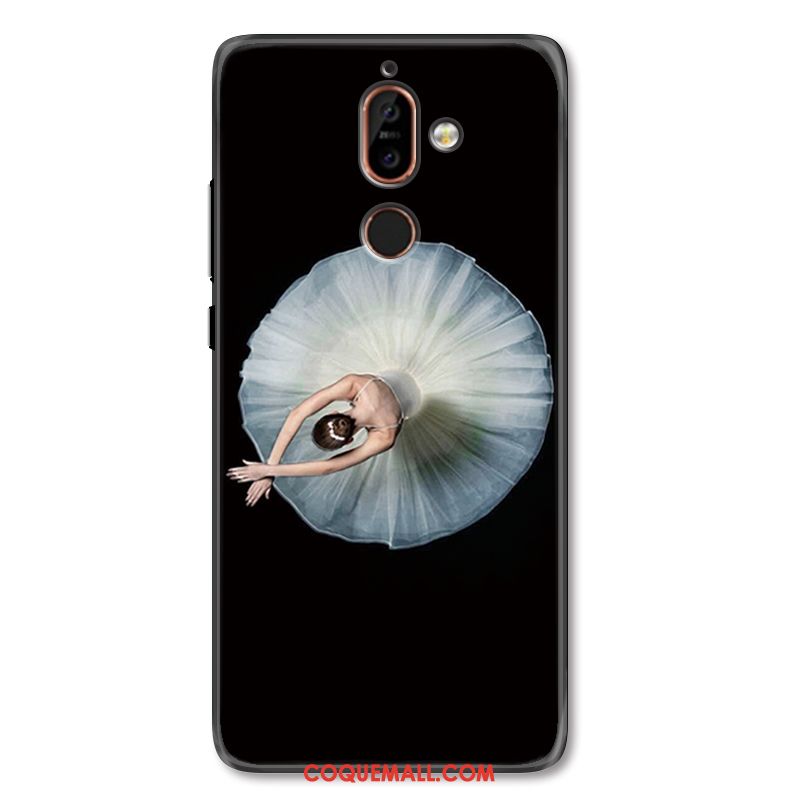 Étui Nokia 7 Plus Protection Silicone Créatif, Coque Nokia 7 Plus Tout Compris Téléphone Portable