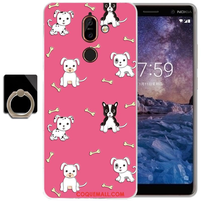 Étui Nokia 7 Plus Protection Tout Compris Blanc, Coque Nokia 7 Plus Tendance Silicone