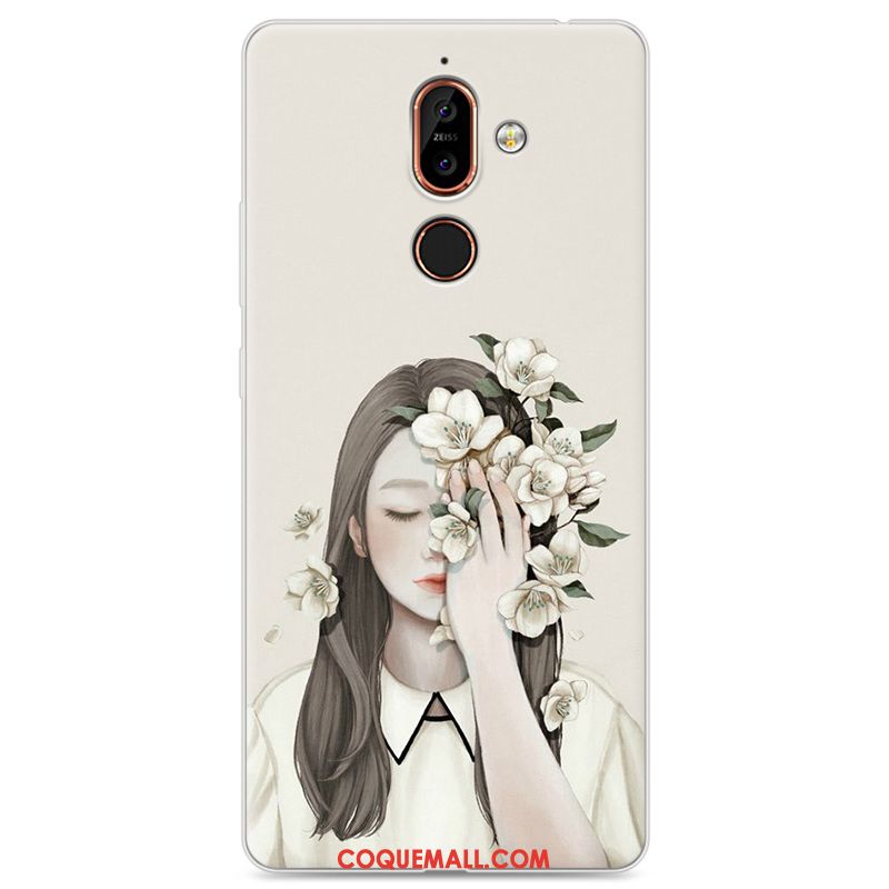 Étui Nokia 7 Plus Protection Téléphone Portable Bleu, Coque Nokia 7 Plus Incassable Fluide Doux