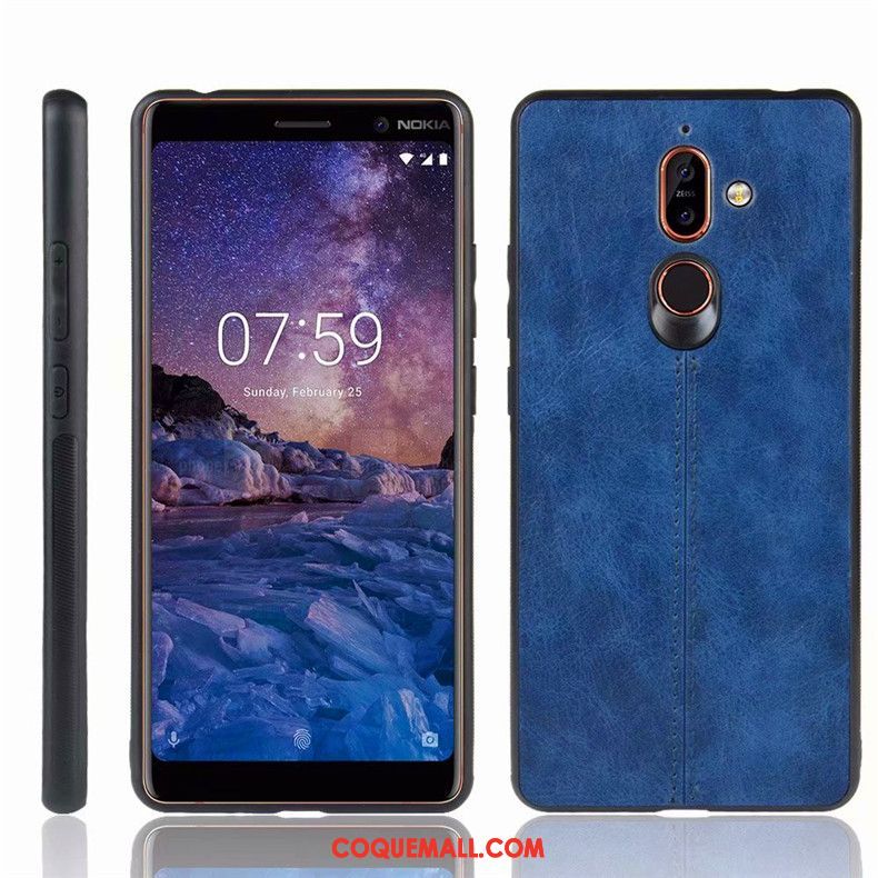 Étui Nokia 7 Plus Téléphone Portable Bleu Protection, Coque Nokia 7 Plus Incassable