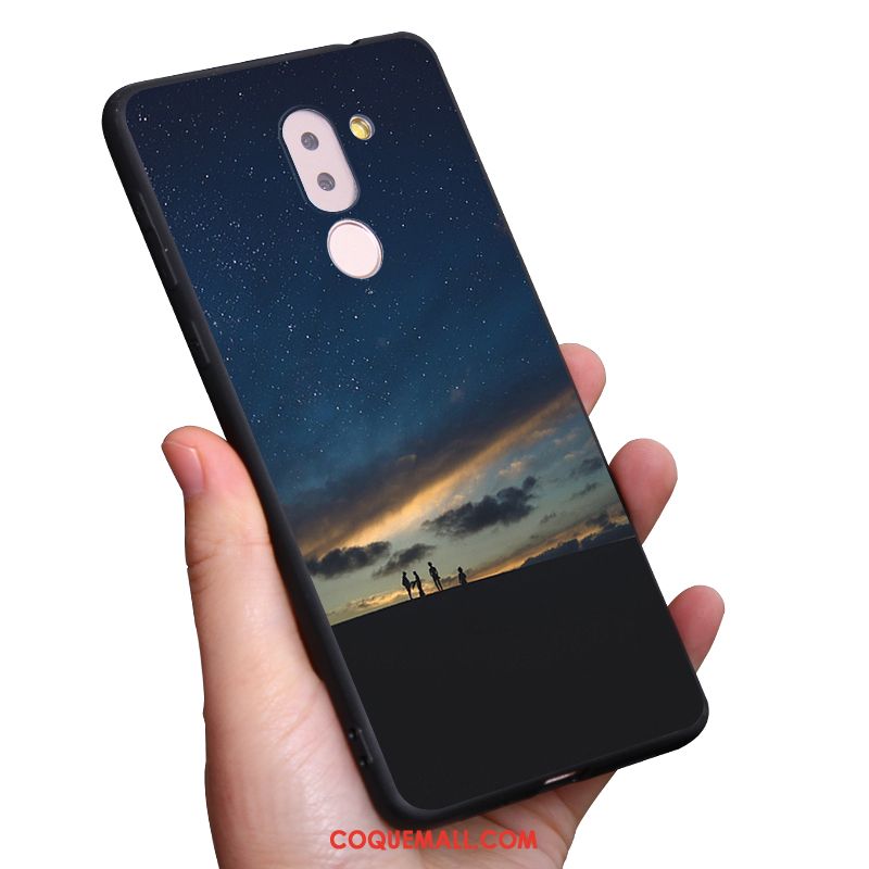 Étui Nokia 7 Plus Téléphone Portable Rose Ciel Étoilé, Coque Nokia 7 Plus Planète Fluide Doux