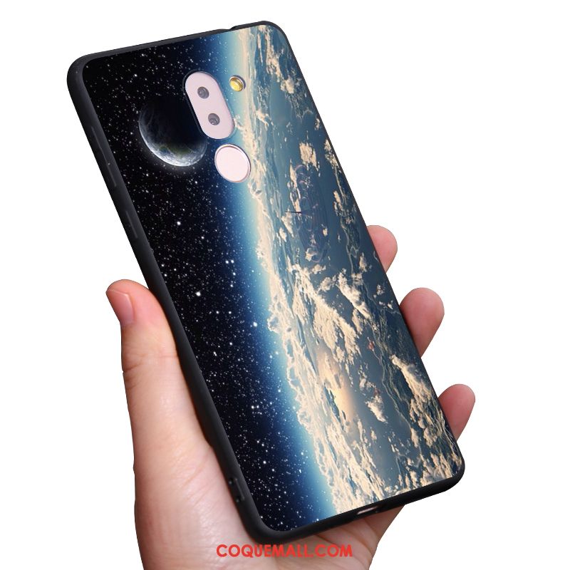 Étui Nokia 7 Plus Téléphone Portable Rose Ciel Étoilé, Coque Nokia 7 Plus Planète Fluide Doux