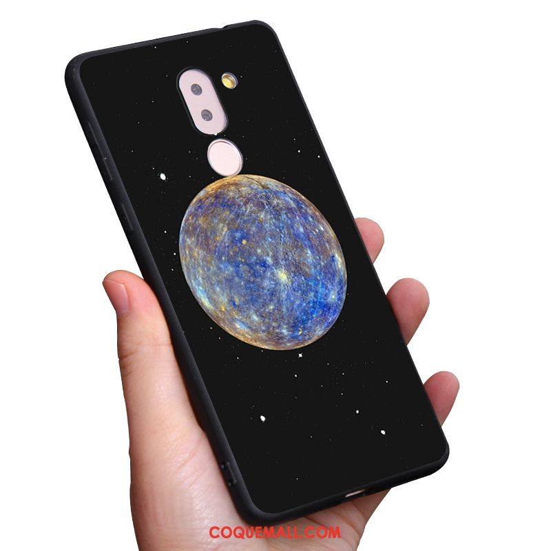 Étui Nokia 7 Plus Téléphone Portable Rose Ciel Étoilé, Coque Nokia 7 Plus Planète Fluide Doux