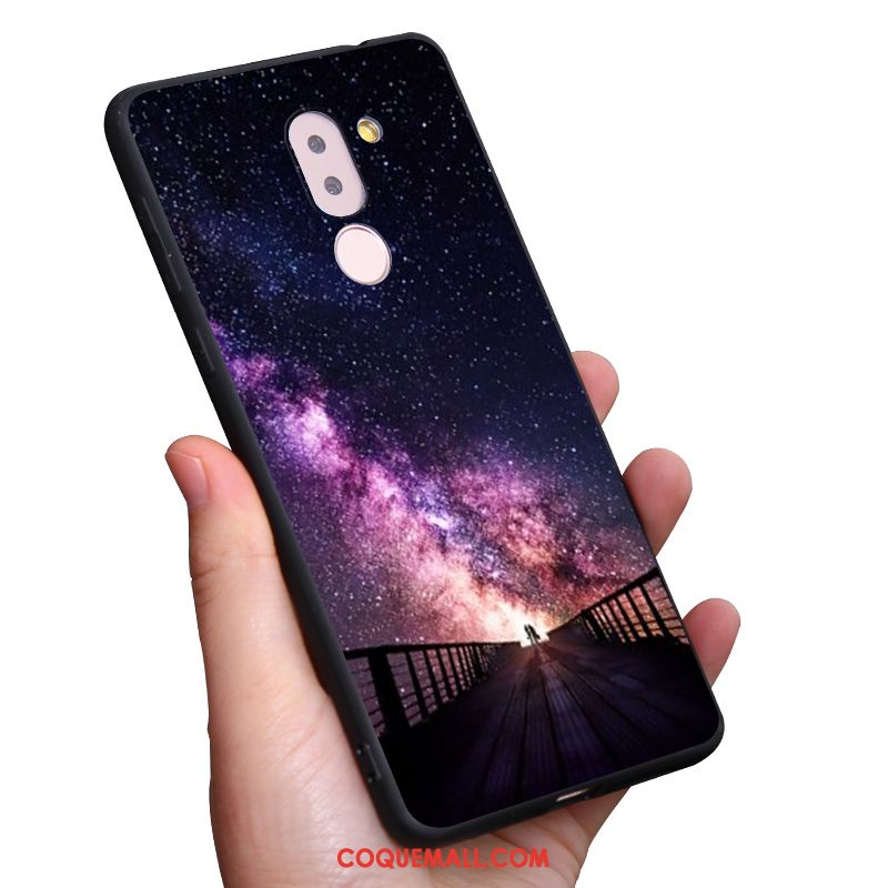 Étui Nokia 7 Plus Téléphone Portable Rose Ciel Étoilé, Coque Nokia 7 Plus Planète Fluide Doux