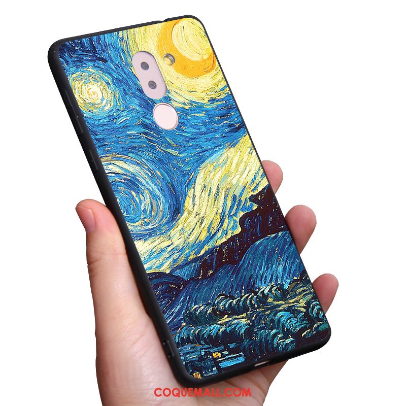 Étui Nokia 7 Plus Téléphone Portable Rose Ciel Étoilé, Coque Nokia 7 Plus Planète Fluide Doux