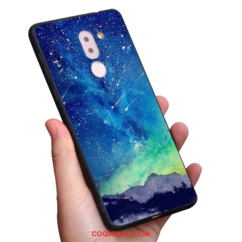 Étui Nokia 7 Plus Téléphone Portable Rose Ciel Étoilé, Coque Nokia 7 Plus Planète Fluide Doux