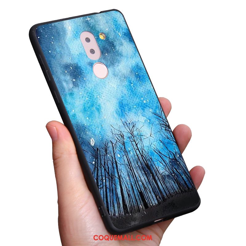 Étui Nokia 7 Plus Téléphone Portable Rose Ciel Étoilé, Coque Nokia 7 Plus Planète Fluide Doux