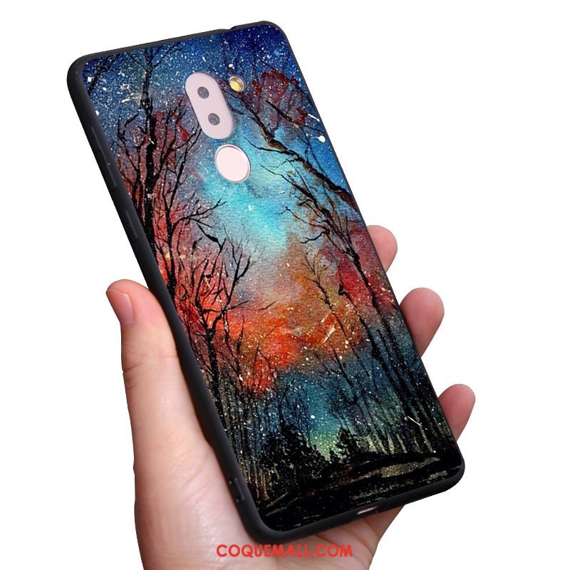 Étui Nokia 7 Plus Téléphone Portable Rose Ciel Étoilé, Coque Nokia 7 Plus Planète Fluide Doux