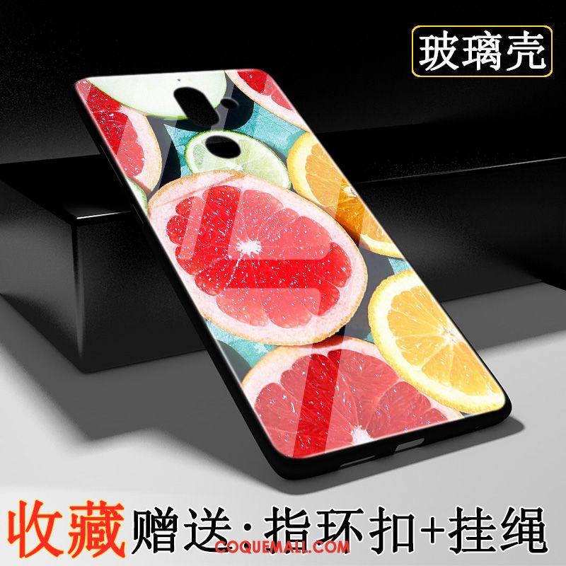 Étui Nokia 7 Plus Verre Fruit Incassable, Coque Nokia 7 Plus Rose Tout Compris