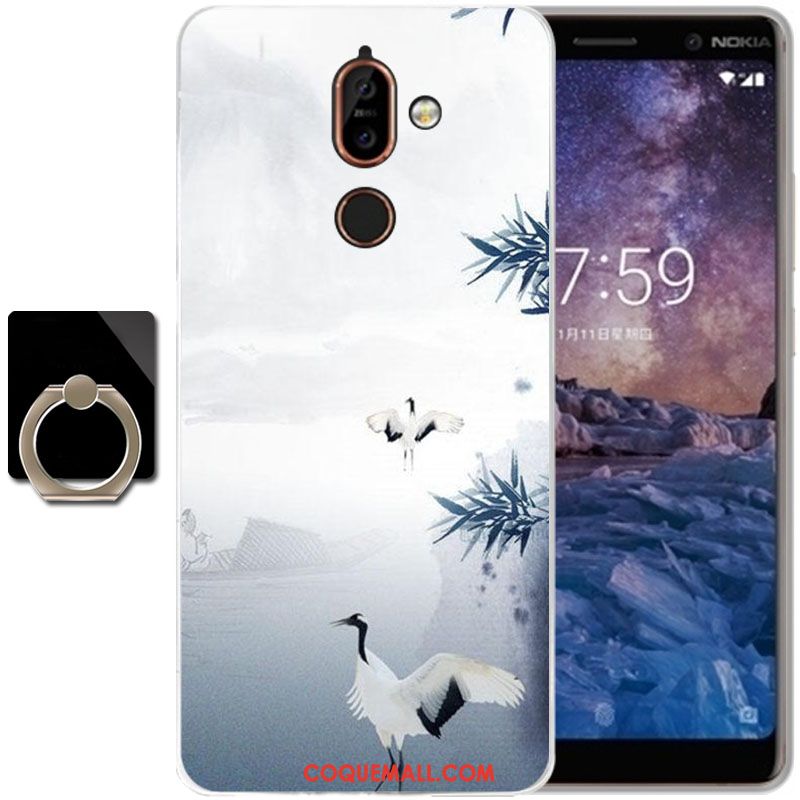 Étui Nokia 7 Plus Vert Tout Compris Incassable, Coque Nokia 7 Plus Téléphone Portable Silicone