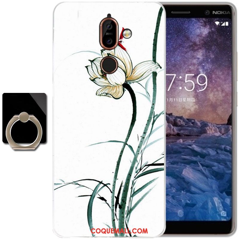 Étui Nokia 7 Plus Vert Tout Compris Incassable, Coque Nokia 7 Plus Téléphone Portable Silicone