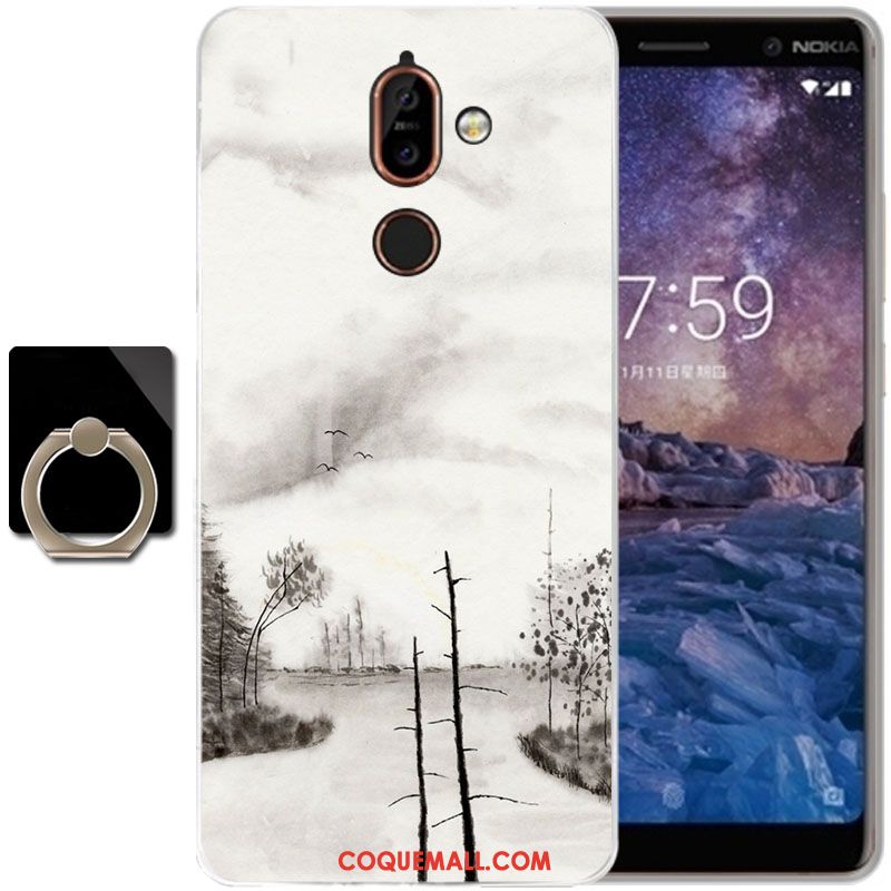 Étui Nokia 7 Plus Vert Tout Compris Incassable, Coque Nokia 7 Plus Téléphone Portable Silicone