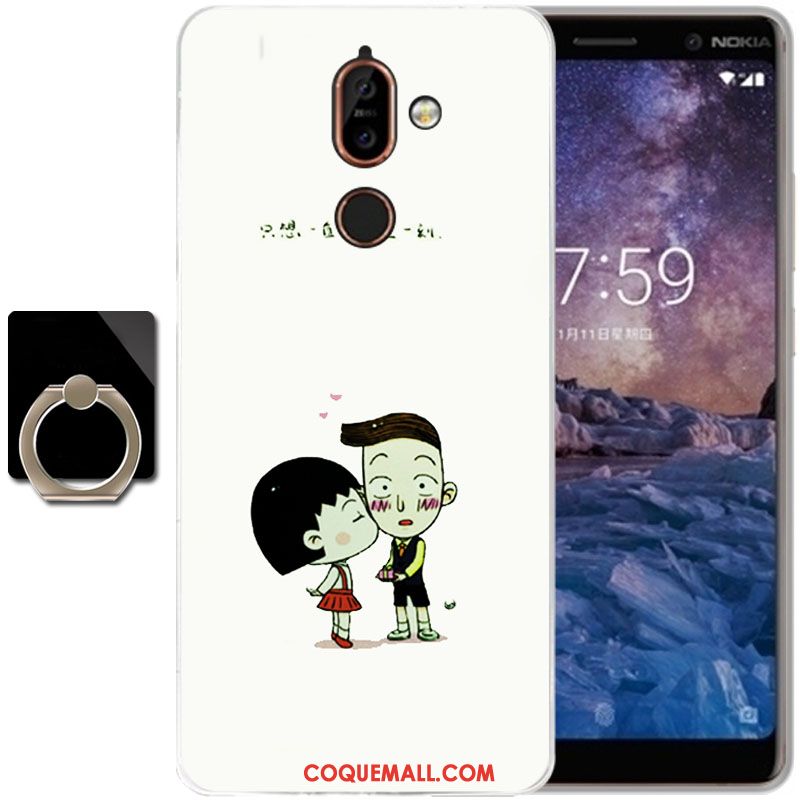 Étui Nokia 7 Plus Vert Tout Compris Incassable, Coque Nokia 7 Plus Téléphone Portable Silicone